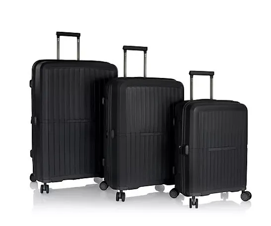 HEYS DURAFLEX AIRLITE 3 PC LUGGAGE SET BLACK