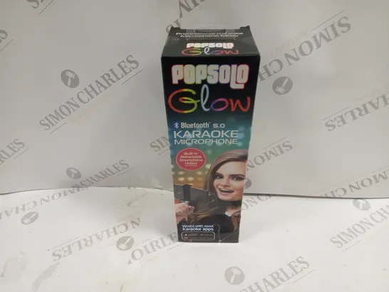 BOXED AND SEALED POPSOLO GLOW BLUETOOTH KARAOKE MICROPHONE