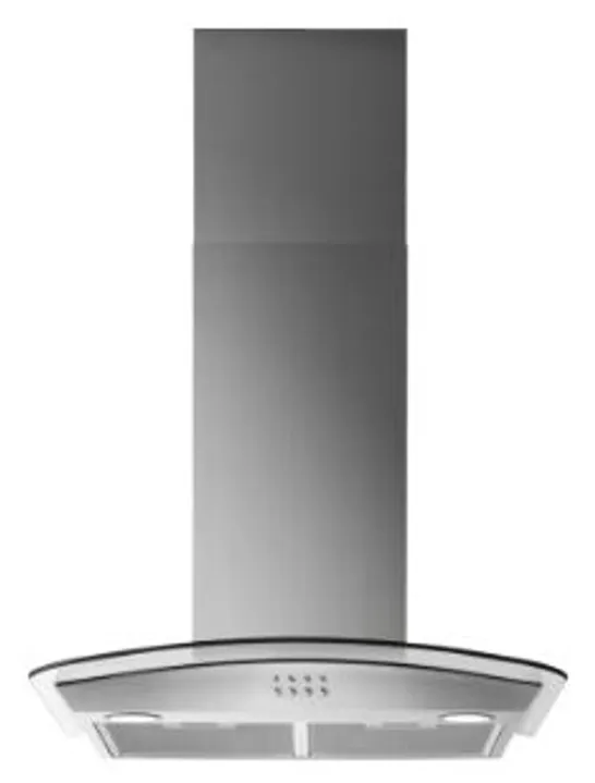 ELECTROLUX WICKES 60CM CURVED GLASS COOKER HOOD STAINLESS STEEL MODEL EFL396A RRP £142