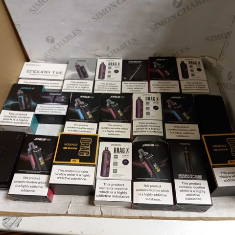 LOT OF APPROXIMATELY 20 E-CIGARATTES TO INCLUDE ARGUS PRO, AND VOOPOO DRAG X ETC.