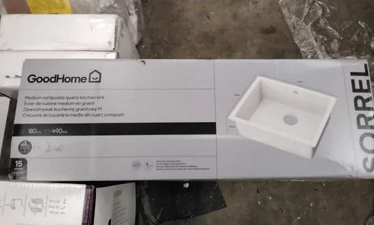 BOXED SORREL MEDIUM COMPOSITE QUARTZ KITCHEN SINK