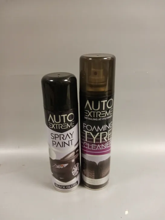 APPROXIMATELY 30 AUTO EXTREME AEROSOLS TO INCLUDE BLACK GLOSS SPRAY PAINT & FOAMING TYRE CLEANER - COLLECTION ONLY 