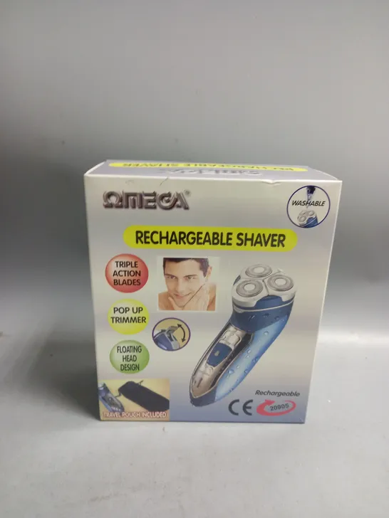 BOXED OMEGA RECHARGEABLE SHAVER