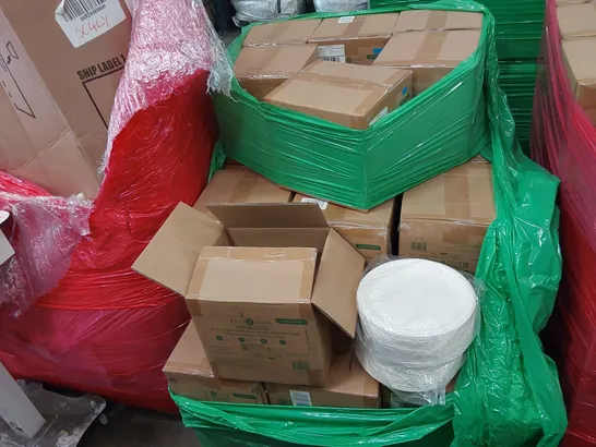 PALLET OF APPROXIMATELY 40 BOXES OF 200x 25.4CM (10") ROUND PULP MOLDED PLATES 