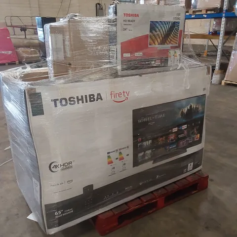 PALLET OF APPROXIMATELY 12 UNPROCESSED RAW RETURN TELEVISIONS TO INCLUDE;