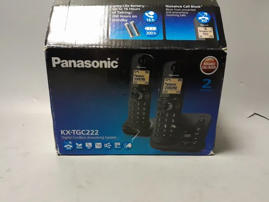 BOXED PANASONIC KX-TGC222 DIGITAL CORDLESS ANSWERING SYSTEM 