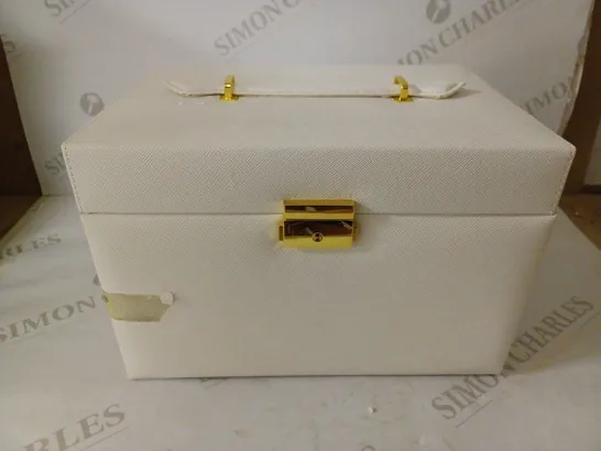 WHITE 3 DRAWER JEWELLERY BOX 