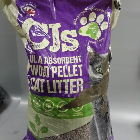 CJS ULTRA ABSORBENT WOOD PELLET CAT LITTER - 30L - COLLECTION ONLY 