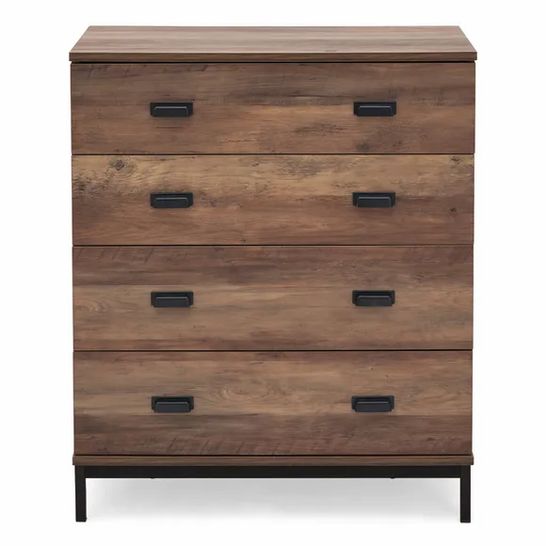 BOXED FULTON 4 DRAWER CHEST OAK (2 BOXES)