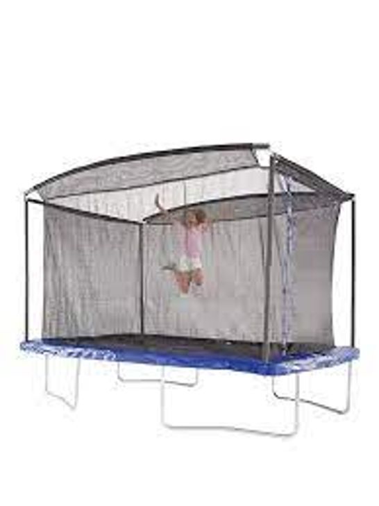 BOXED SPORTSPOWER 12 X 8FT RECTANGULAR TRAMPOLINE WITH EASI-STORE (2 BOX) RRP £291.99