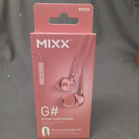 BOXED LOT OF 10 MIXX IN EAR EARPHONES PINK
