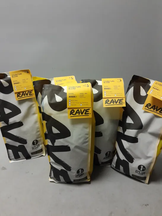 5 RAVE SIGNATURE MEDIUM/DARK WHOLE BEAN COFFEE (5 x 1kg)