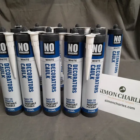 LOT OF 25 310ML TUBS OF NO NONSENSE WHITE DECORATORS CAULK