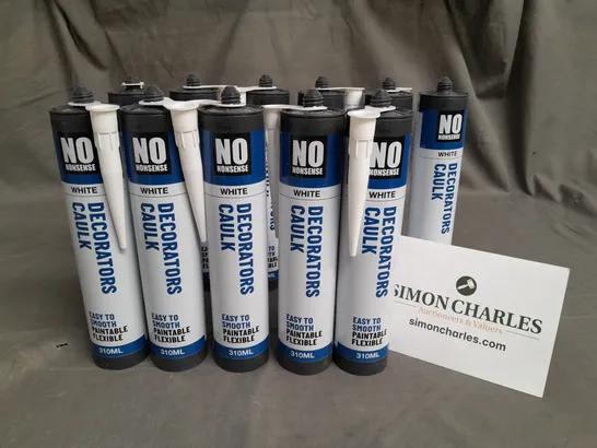 LOT OF 25 310ML TUBS OF NO NONSENSE WHITE DECORATORS CAULK