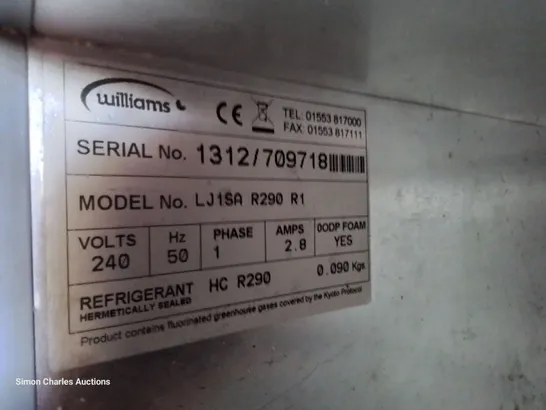 WILLIAMS TALL SINGLE DOOR FREEZER model LJ1SA R290 R1