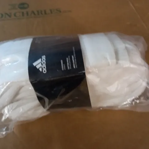 ADIDAS 6-PACK OF WHITE SOCKS - 8.5 / 10