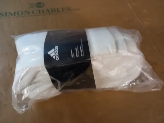 ADIDAS 6-PACK OF WHITE SOCKS - 8.5 / 10