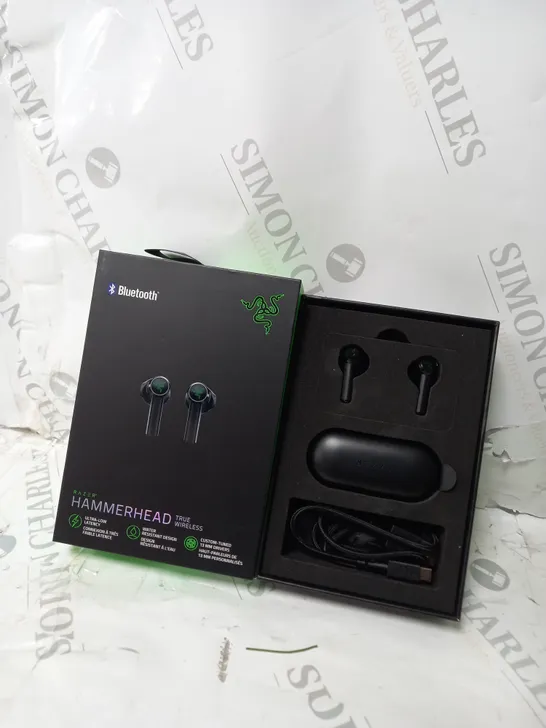 RAZER HAMMERHEAD TRUE WIRELESS BLUETOOTH IPX4 IN EAR HEADPHONES - BLACK