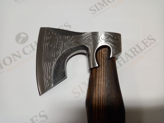 VIKING STYLE FORGED AXE - RAGNAR WITH LEATHER POUCH
