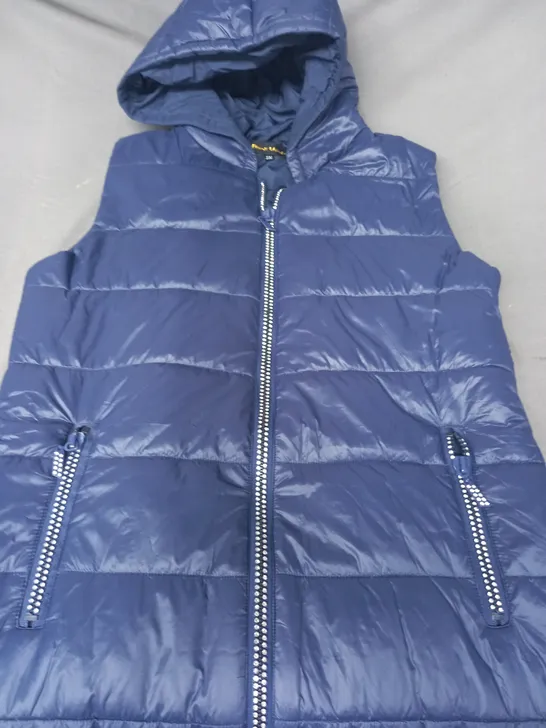 FRANK USHER PADDED GILET W. ZIP IN NAVY SIZE S/M