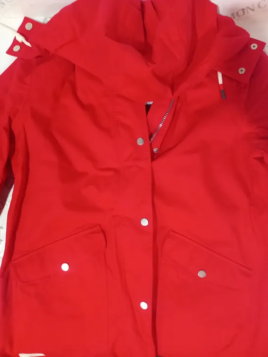 JOULES RIGHT AS RAIN WATERPROOF & BREATHABLE COAT IN RED UK SIZE 12