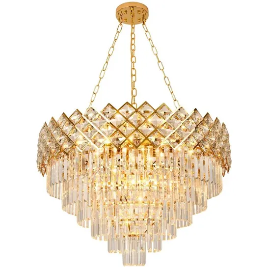 BOXED FISKEVILLE CHANDELIER WITH CRYSTAL ACCENTS (1 BOX)