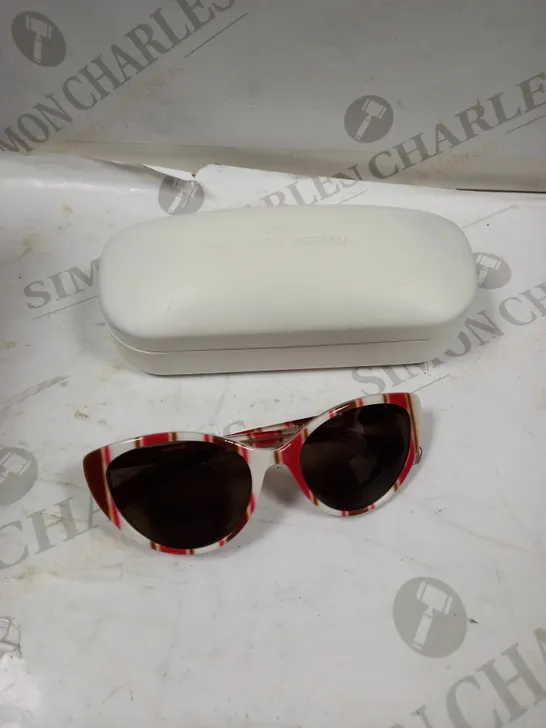 DOLCE & GABBANA WOMENS RED STRIPED SUNGLASSES 