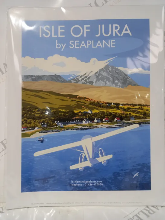 ISLE OF JURA BY SEAPLANE POSTER ART PRINT