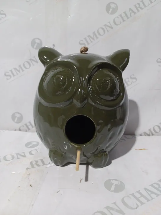 OWL BIRD FEEDER - GREEN