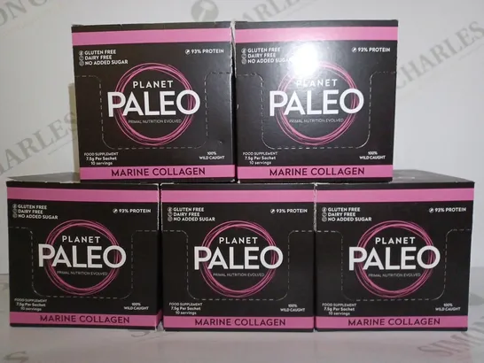 LOT OF APPROX 5 X 75G PALEO MARINE COLLAGEN