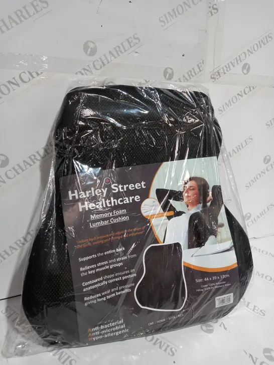 PACKAGED HARLEY STREET HEALTHCARE MEMORY FOAM LUMBAR CUSHION - MEMORY FOAM