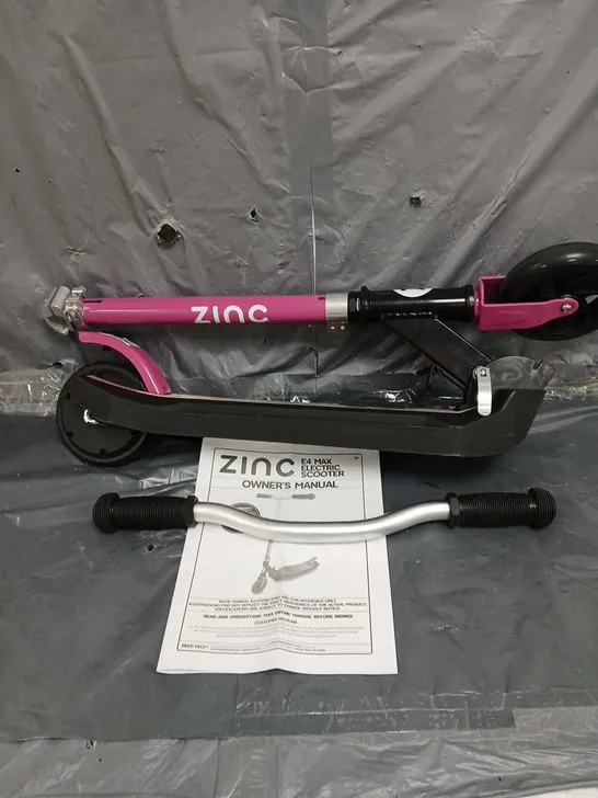 BOXED ZINC E4 MAX ELECTRIC SCOOTER - PINK RRP £139.99