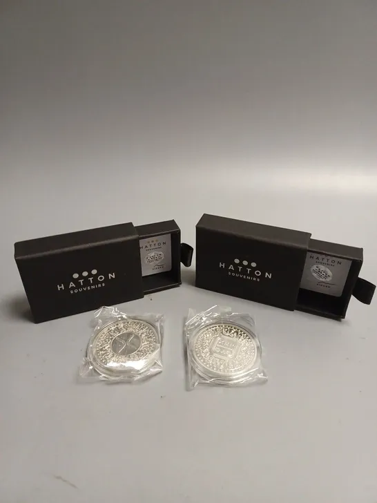 2 X BOXED LIMITED EDITION XRP CRYPTO SOUVENIR SILVER COINS 