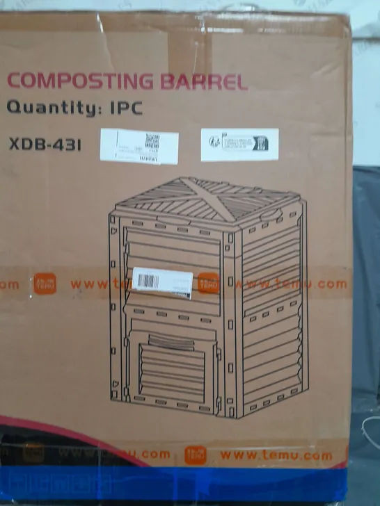 BOXED UNBRANDED COMPOSTING BARREL 