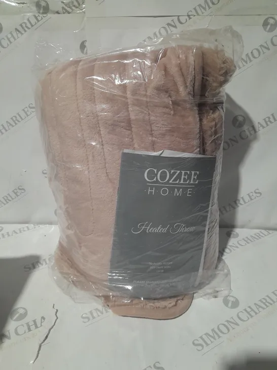 COZEE HOME VELVETSOFT HEATED THROW IN PINK