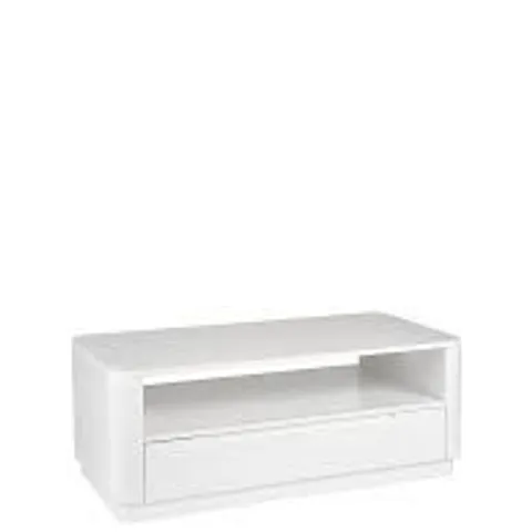 BOXED GLEAM COFFEE TABLE IN WHITE - 1OF1