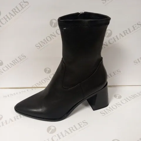 BOXED ZARA BLACK NOIR BOTIN TACON PUNTA STRETCH SIZE 8