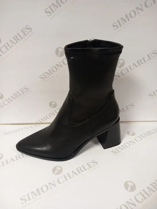 BOXED ZARA BLACK NOIR BOTIN TACON PUNTA STRETCH SIZE 8