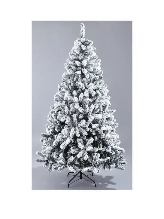 BOXED 7FT FLOCKED EMPEROR TREE - COLLECTION ONLY RRP £129.99