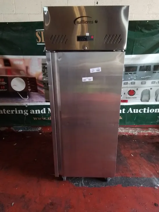 WILLIAMS COMMERCIAL 1-DOOR REFRIGERATED STAINLESS FOOD STORAGE UNIT MODEL: LJ1SA R290 R1