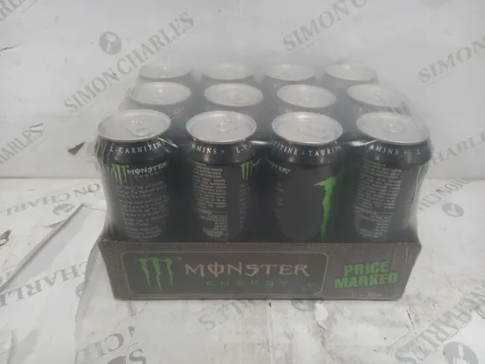 12 CANS OF MONSTER ORIGINAL ENERGY DRINKS (12 x 500ml)