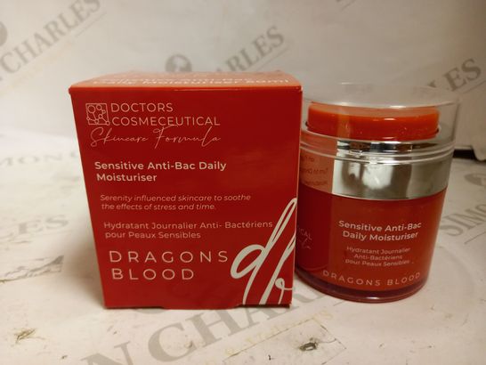 DOCTORS' COSMECEUTICAL DRAGON'S BLOOD SENSITIVE ANTI-BAC DAILY MOISTURISER 50ML