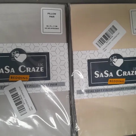 BOX OF APPROXIMATELY 15 ASSORTED SASA CRAZE BEDDING ITEMS IN VARIOUS STYLES AND COLOURS