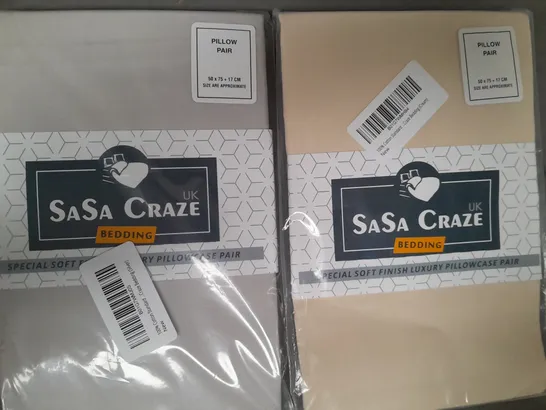 BOX OF APPROXIMATELY 15 ASSORTED SASA CRAZE BEDDING ITEMS IN VARIOUS STYLES AND COLOURS