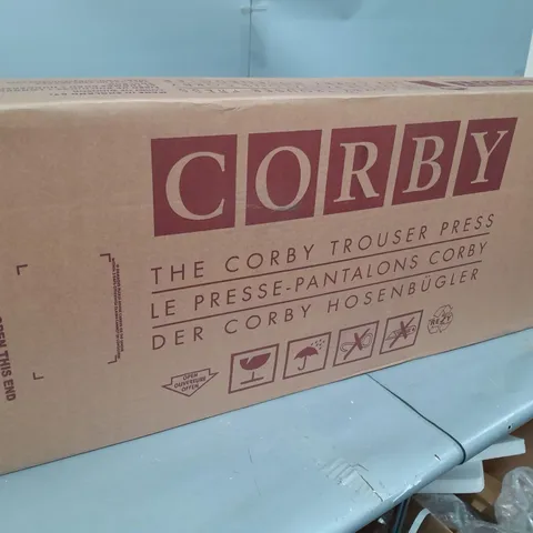 BOXED CORBY TROUSER PRESS 7700 SATIN CHROME