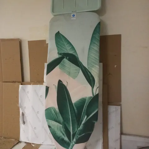 BRABANTIA 118487 TROPICAL LEAVES IRONING BOARD WITH SOLID STEAM UNIT HOLDER - COLLECTION ONLY