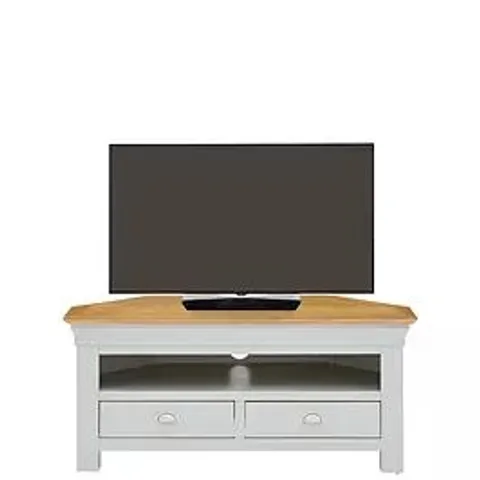 BOXED SEATTLE CORNER TV UNIT - GREY/OAK (1 BOX)