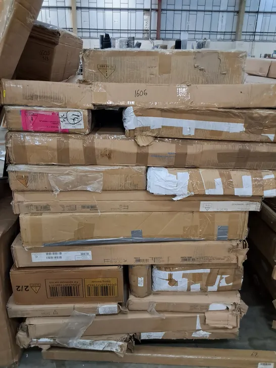 PALLET OF ASSORTED FLAT PACK FURNITURE PARTS