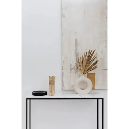 BOXED 80CM GENUINE MARBLE CONSOLE TABLE (1 BOX)