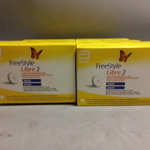 LOT OF 6 BOXES OF FREESTYLE LIBRE 2 FLASH GLUCOSE MONITORING SYSTEM SENSOR